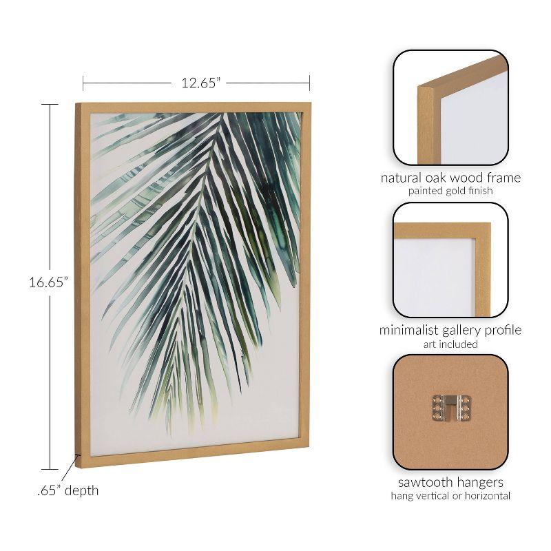 Kate & Laurel All Things Decor 12"x16" Gallery Tropical Modern Botanical Palm Print by The Creative Bunch Studio Gold