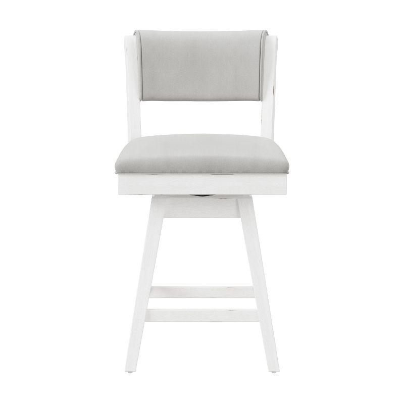 Clarion Counter Height Barstool Height Swivel with Footrest, Fog Gray Seat - Hillsdale Furniture