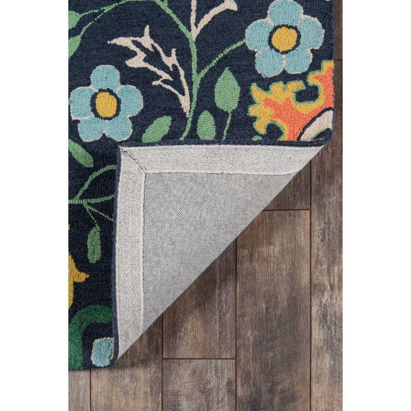 3'9"x5'9" Newport Floral Area Rug Navy Blue - Momeni