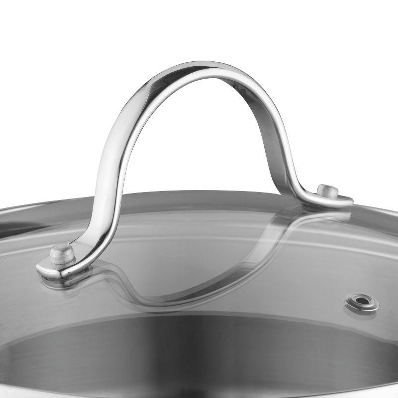 BergHOFF Essentials Comfort 18/10 Stainless Steel 7.2 Qt. Covered Stockpot With Glass Lid