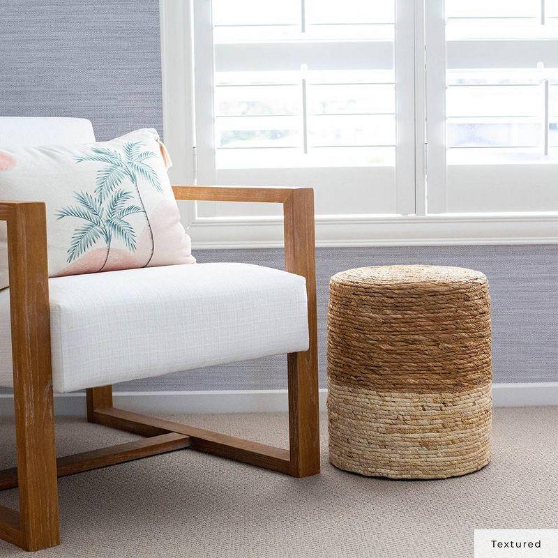 Tempaper & Co.® Faux Horizontal Grasscloth Removable Peel and Stick Wallpaper, Textured Blue, 28 sq. ft.: Vinyl, Prepasted, Abstract Pattern