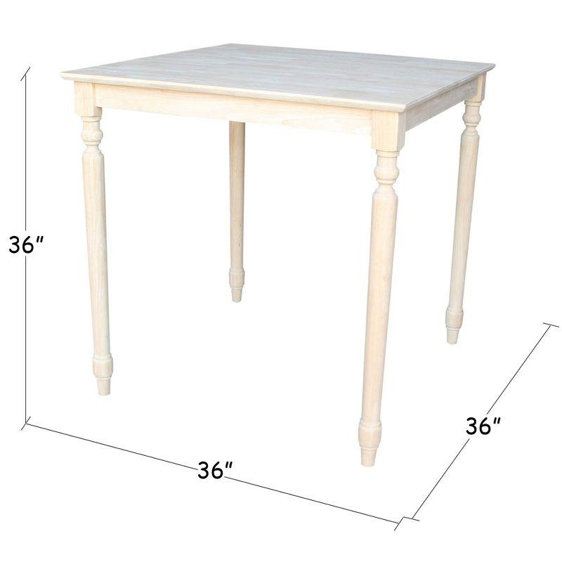 International Concepts Turned Solid Wood Top Dining Table