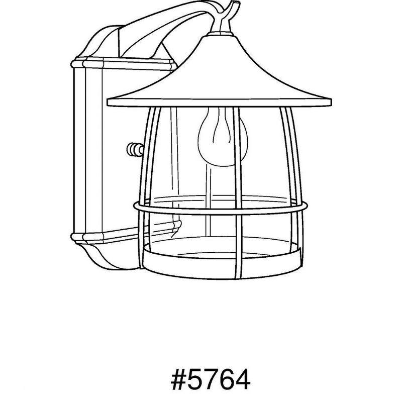 Progress Lighting, Prairie, 1-Light Large Wall Lantern, Gilded Iron, Seeded Glass