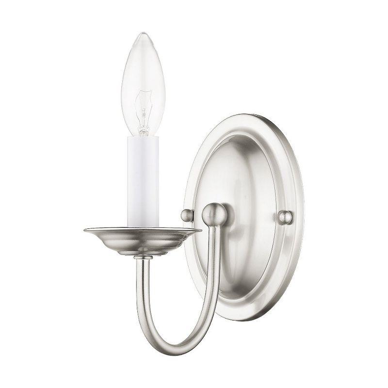 Livex Lighting Home Basics 1 - Light Wall Light in  Brushed Nickel