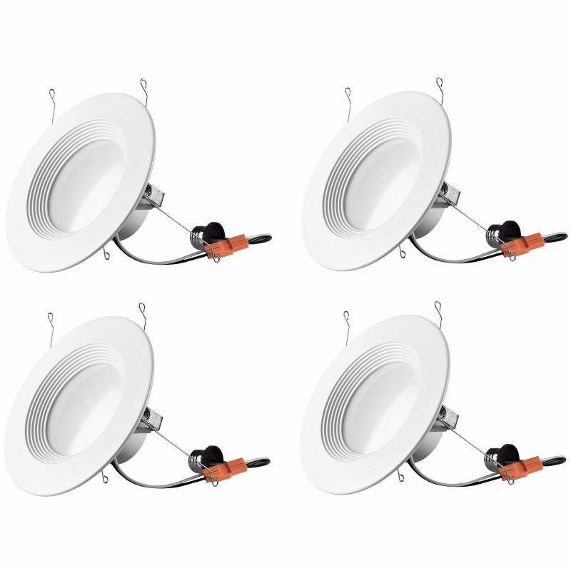 Matte White Aluminum 6-Inch LED Recessed Light Pack