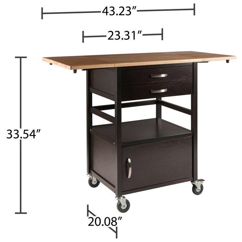 Bellini 33.54'' H x 43.23'' W 1 Utility Cart with Wheels