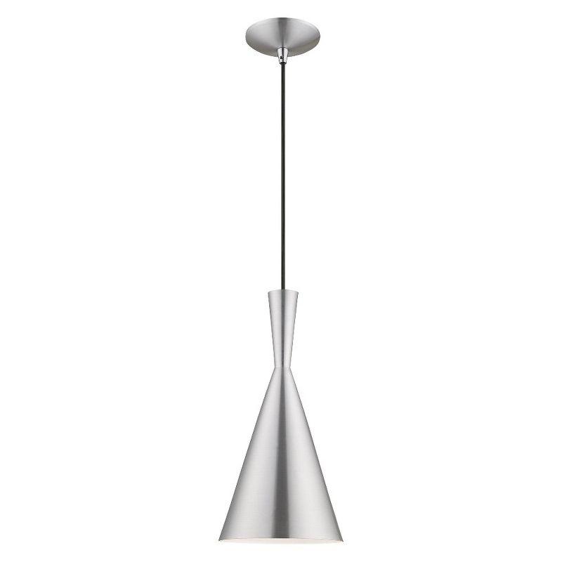 Livex Lighting Waldorf 1 - Light Chandelier in  Brushed Aluminum