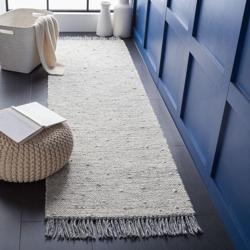 Vermont VRM701 Hand Loomed Runner Rug - Ivory/Grey - 2'3"x8' - Safavieh.