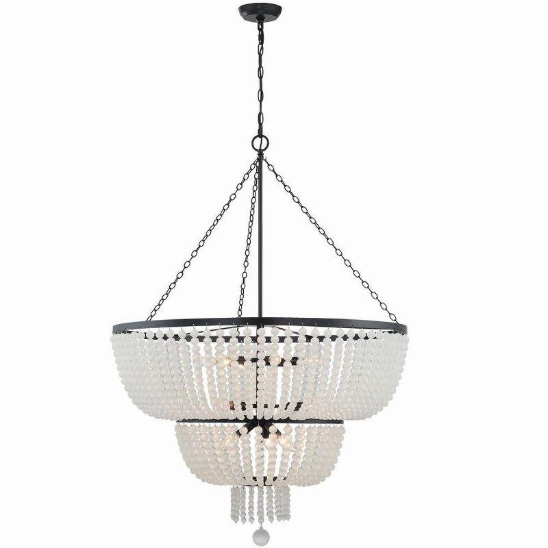 Crystorama Lighting Rylee 12 - Light Chandelier in  Matte Black