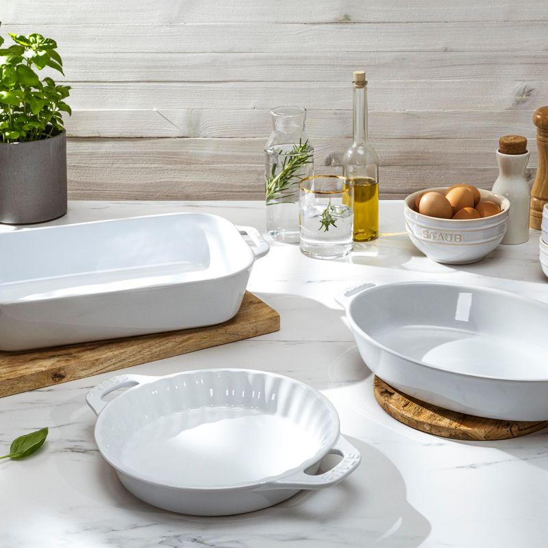 Staub ® White 3-Piece Mixed Baking Dish Set