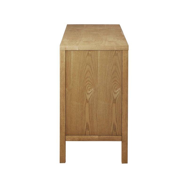 Madison Park Devin 2 Door Accent Cabinet with Adjustable Shelves Natural: Contemporary Style, Wood Frame, Storage Organizer