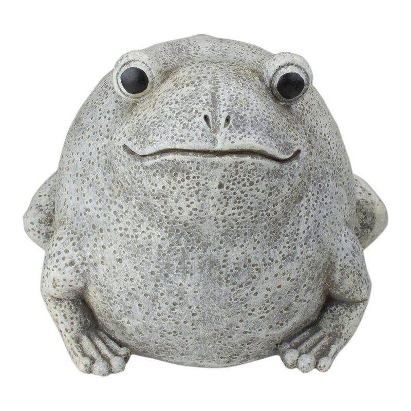 Roman 5.75" Frog Figurine Outdoor Garden Statue - White/Brown