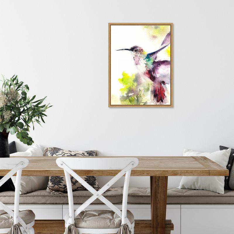 Amanti Art Hummingbird by Canotstop Canvas Wall Art Print Framed 18 x 24-in.