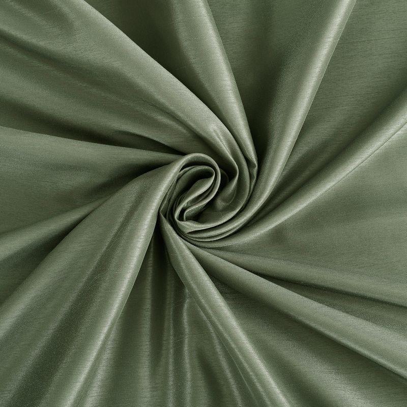 Faux Dupioni Silk Thermal Extreme 100% Blackout Back Tab Curtain Panel
