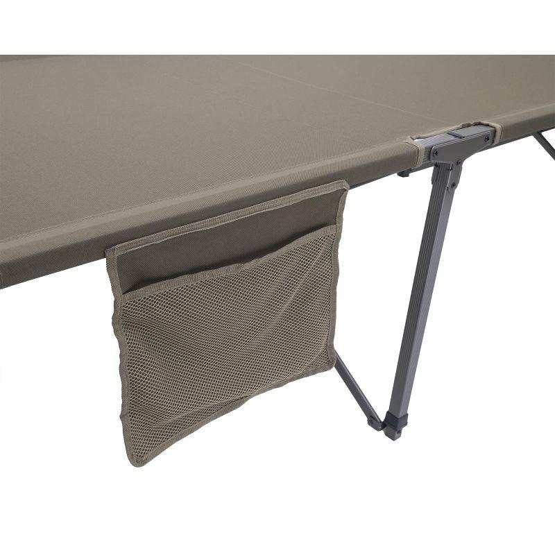 Large Clay Powder-Coated Aluminum Camping Cot