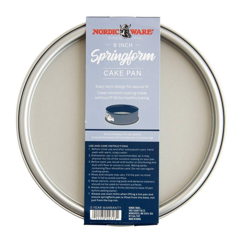 Nordic Ware 9" Carbon Steel Spring Form Pan Blue: Nonstick Cheesecake Pan, 9 Inch, Hand Wash, Oven-Safe, 5-Year Warranty