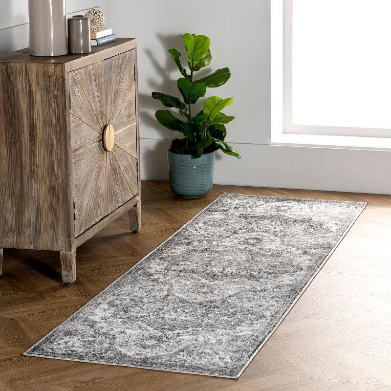 Nuloom Maryanne Geometric 3x5 Accent Indoor Area Rug for Living Room Bedroom Dining Room Entryway Kitchen, Grey/Ivory