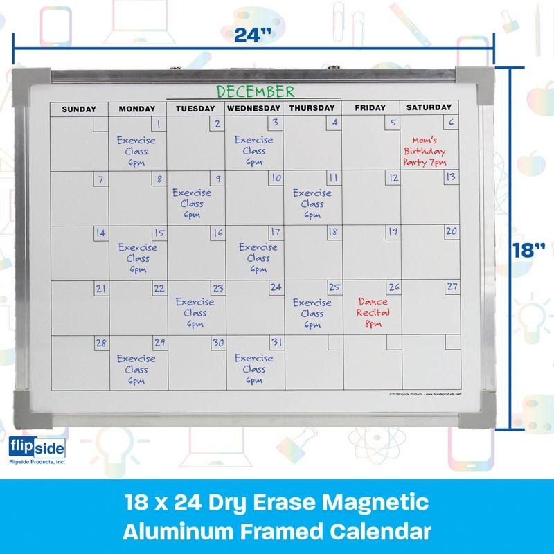 Flipside Products Wall Mounted Magnetic Wall Calendar, 18" x 24"