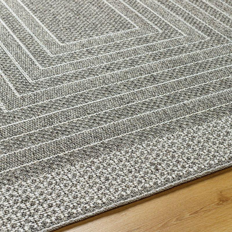 Mark & Day Chaundra 6'6"x9' Rectangle Woven Indoor and Outdoor Area Rugs Medium Gray