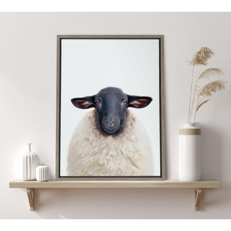 18" x 24" Sylvie Dorper Sheep Framed Canvas by Amy Peterson Art Studio - Kate & Laurel All Things Decor