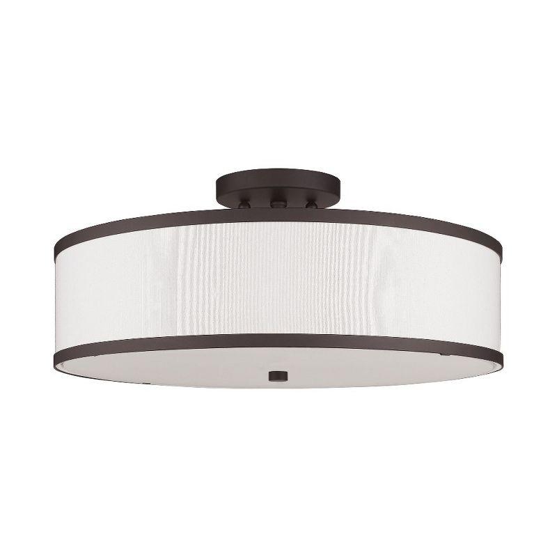 Livex Lighting Park Ridge 3 - Light Semi-Flush Mount in  Bronze