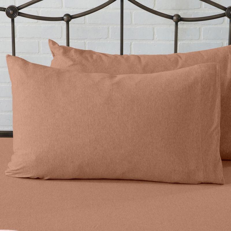 Ultra-Soft Heathered Jersey Knit Cotten Blend Sheet Set - Great Bay Home