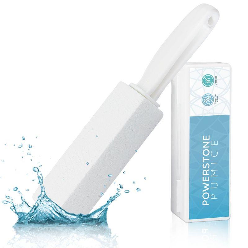 Powerstone Pumice Stone Toilet Bowl Cleaner with Handle (1-pack) - A Reliable and Harmless Solution for Cleaning