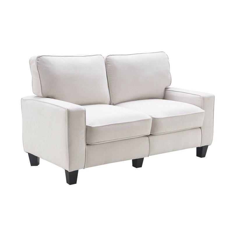 Serta Palisades 61" Track Arm Sofa, Easy Care Fabric, Soft Pillow Back, Pocket Coil Seat Cushions