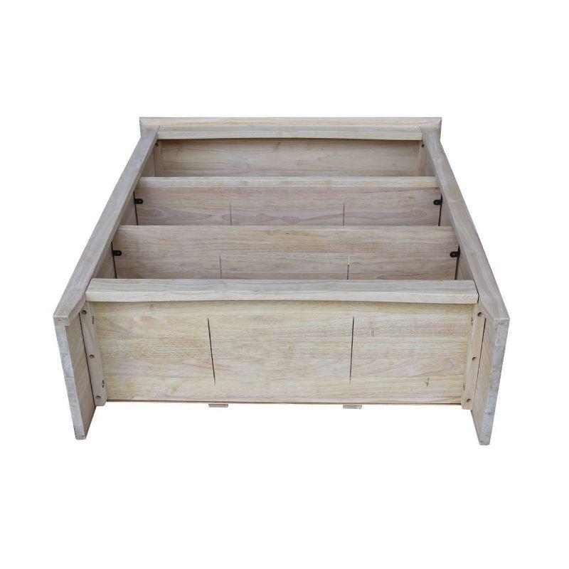 International Concepts 36" Shaker Bookshelf Unfinished: Mid-Century Modern Style, 3-Tier Storage, Hardwood Construction