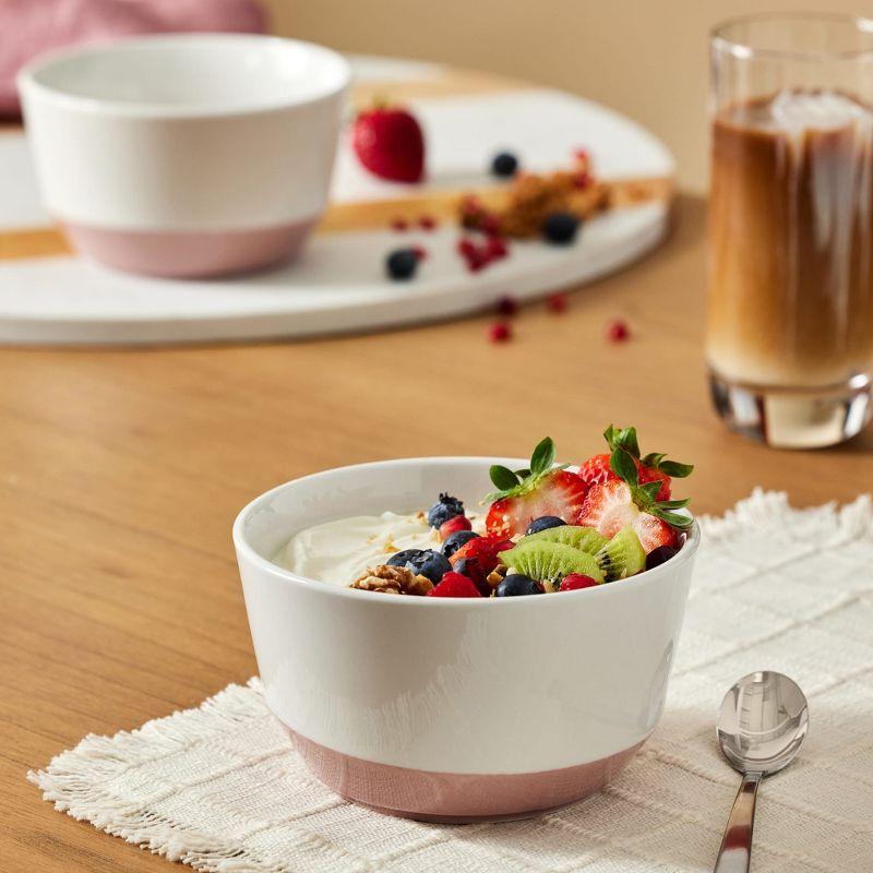 Austin Libbey 28-Ounce Porcelain Soup Salad Bowl, Set Of 4