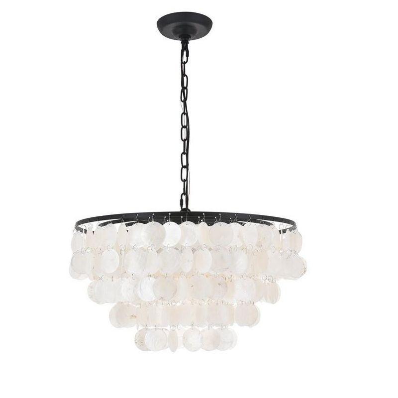 Elegant Lighting Selene 4 light Black Pendant
