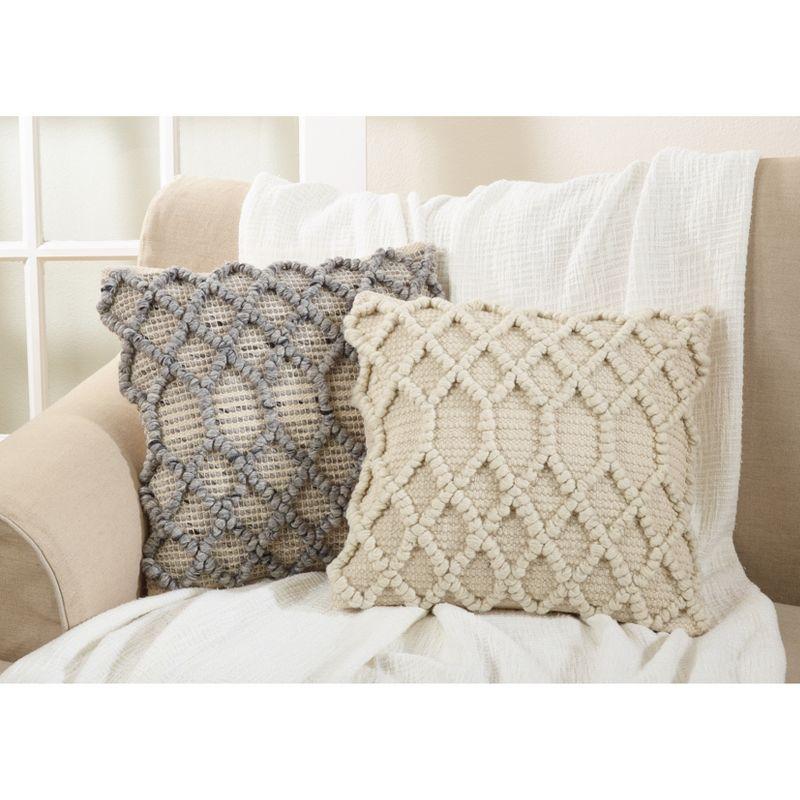 18"x18" Diamond Weave Square Throw Pillow - Saro Lifestyle