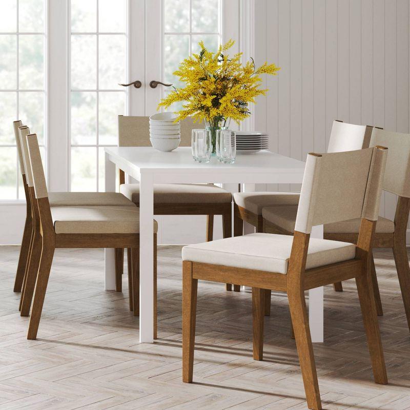 Nathan James Set of 6 Linus Dining Chair Light Gray