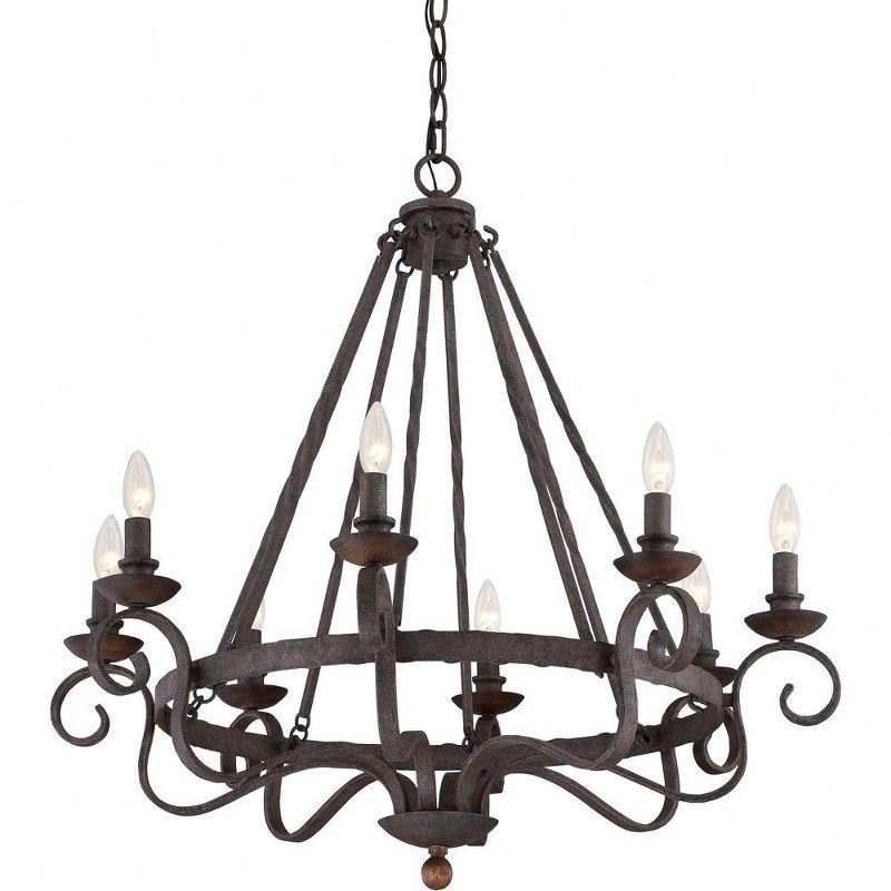 Quoizel Lighting Noble 8 - Light Chandelier in  Rustic Black