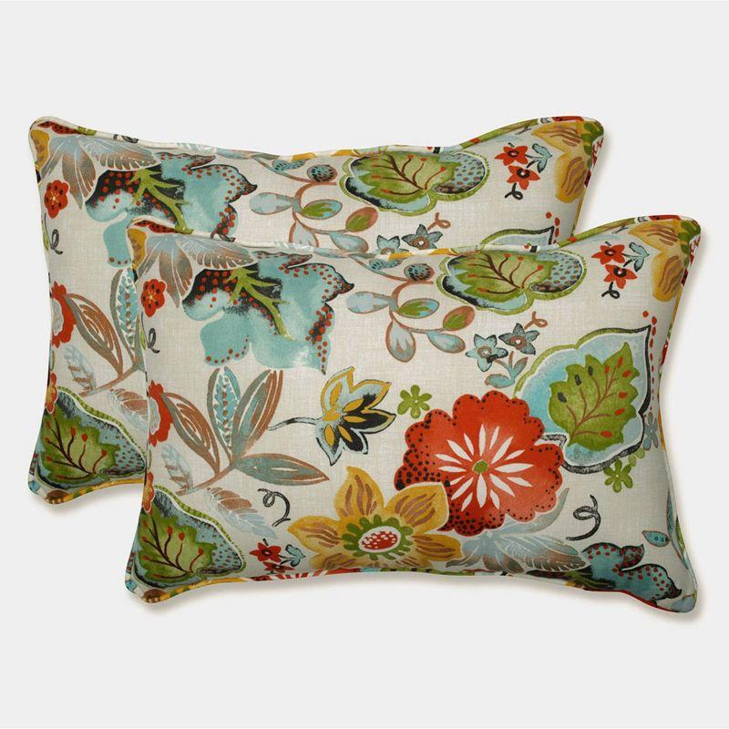 Outdoor Pillow Perfect Floral Indoor/Outdoor Reversible Throw Pillow