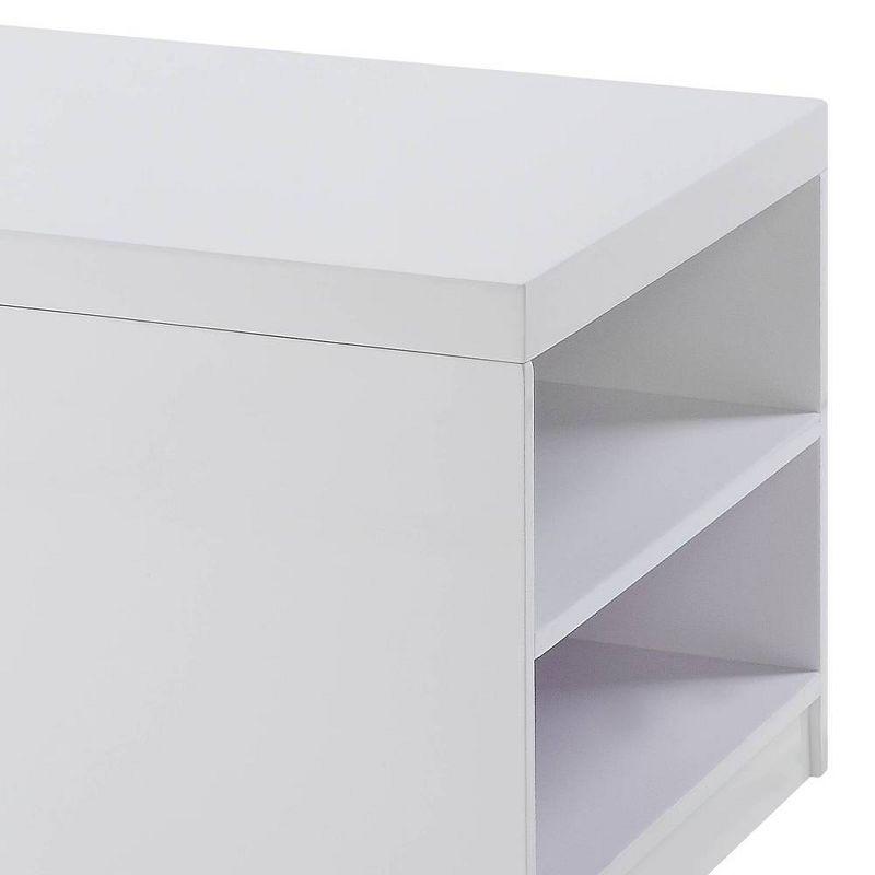 Acme Furniture Harta Coffee Table White High Gloss/Chrome