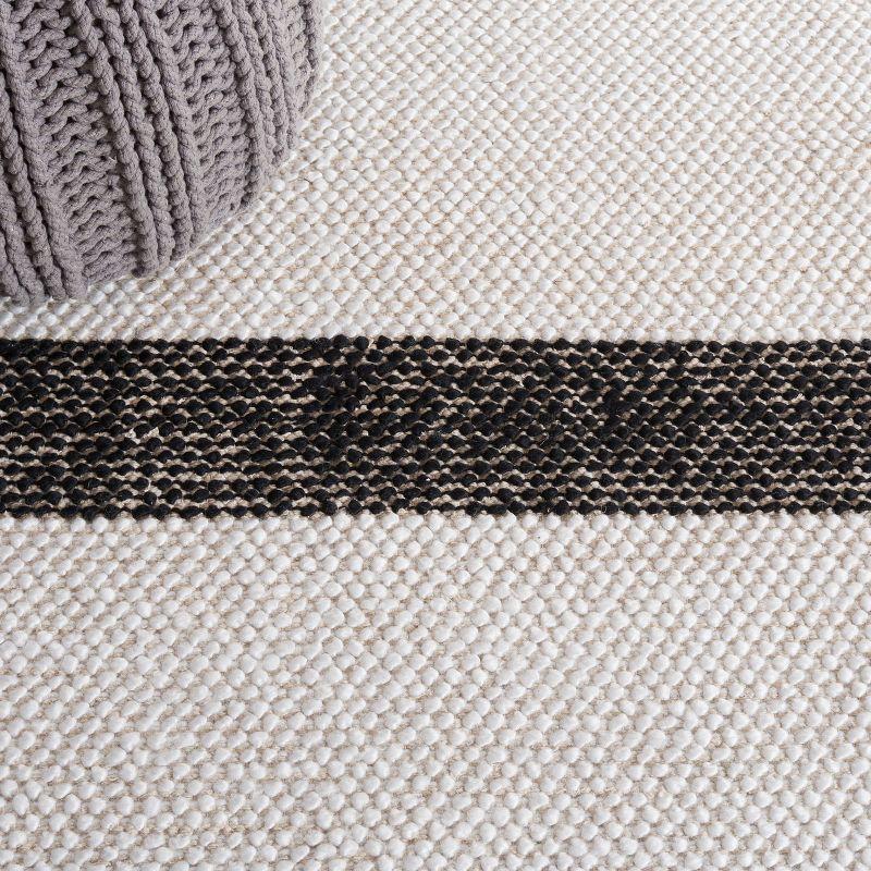 Natura NAT324 Power Loomed Runner Rug - Ivory/Black - 2'3"x8' - Safavieh.