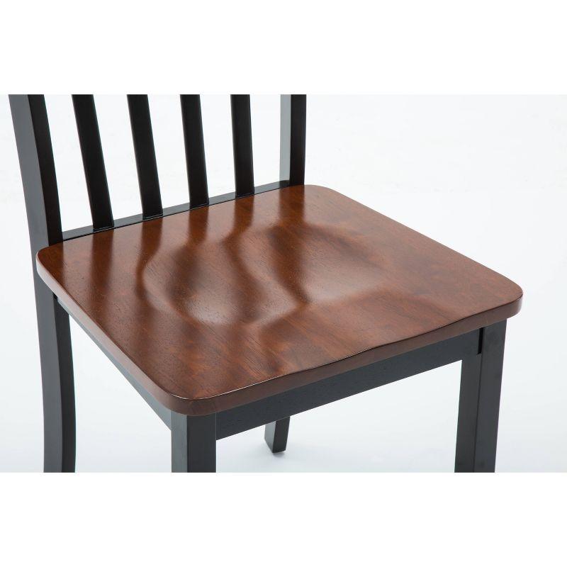 Bloomington Dining Chairs Black And Cherry (Set Of 2) - Boraam: Rubberwood, Comfort Backrest, 250lbs Capacity