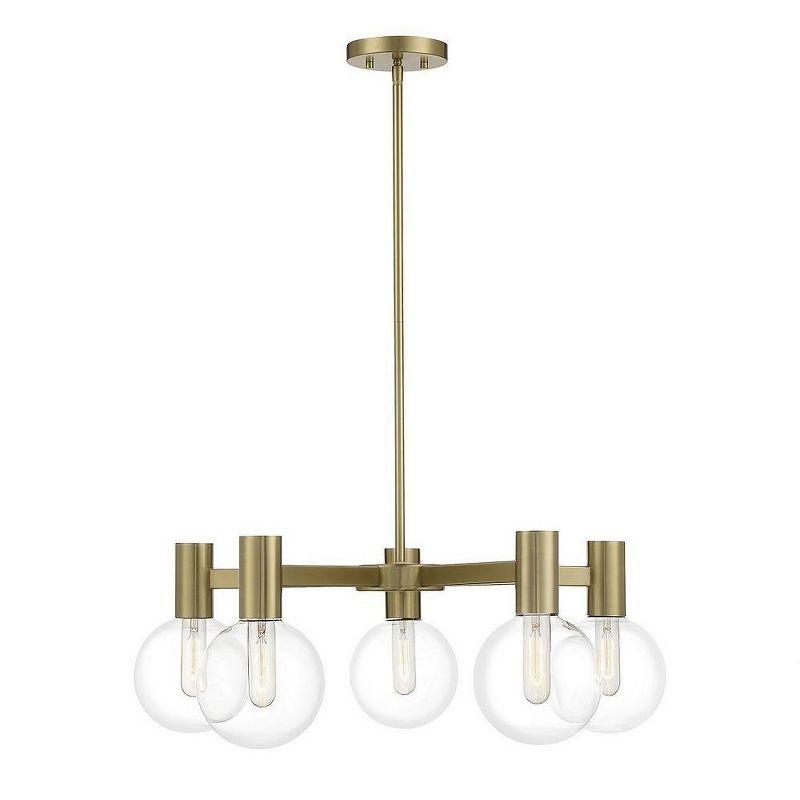 Savoy House Wright 5 - Light Chandelier in  Warm Brass