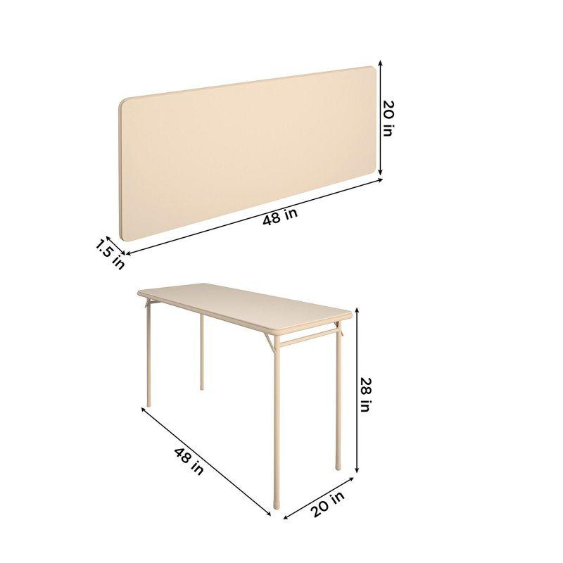 COSCO 20" x 48" Vinyl Top Serving Folding Table