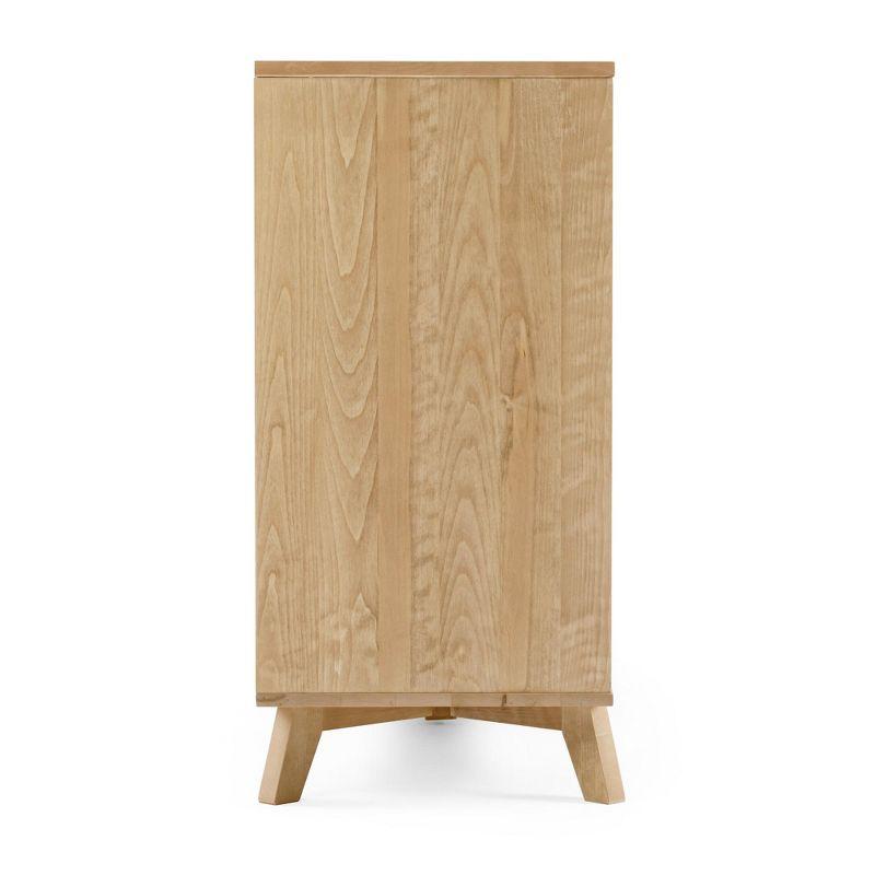 Max & Lily Solid Wood Scandinavian 6 Drawer Dresser, Blonde