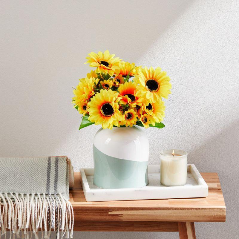 Sunny Delight Tabletop Artificial Sunflower Arrangement