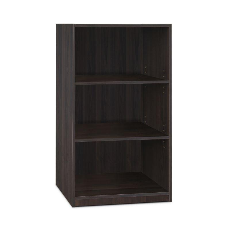 Furinno Easy Assembly 3 Cube Decorative Bookshelf Storage Display Cabinet 3-Tier Multi-functional Open Shelf,Espresso