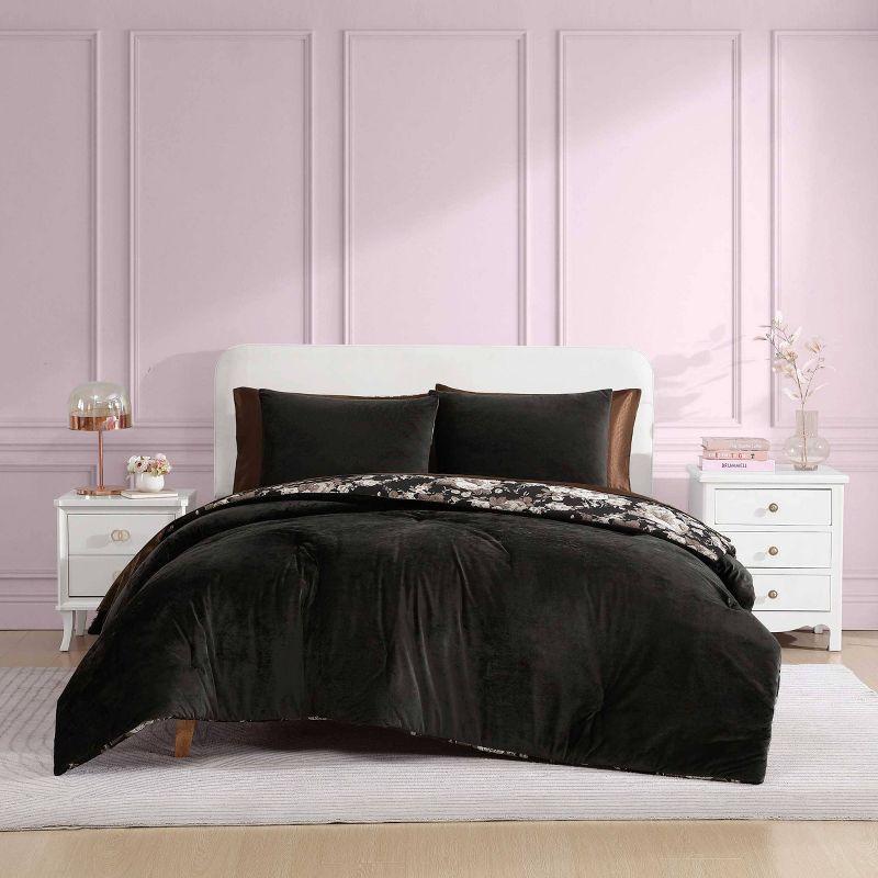 Betsey Johnson Betsey Johnson Solid Reversible Comforter Set