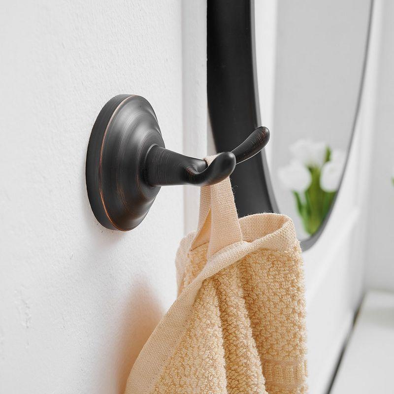 Zinc Traditional Bathroom Double Towel Hook