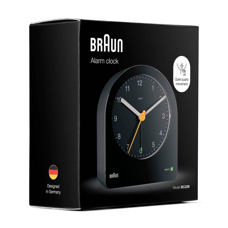 Braun Classic Analog Alarm Clock: Quiet, Luminous Hands, for Bedroom & Travel