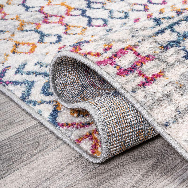 2' x 8' Arta Moroccan Vintage Geometric Rug Runner Rug, Multi/Cream - JONATHAN Y