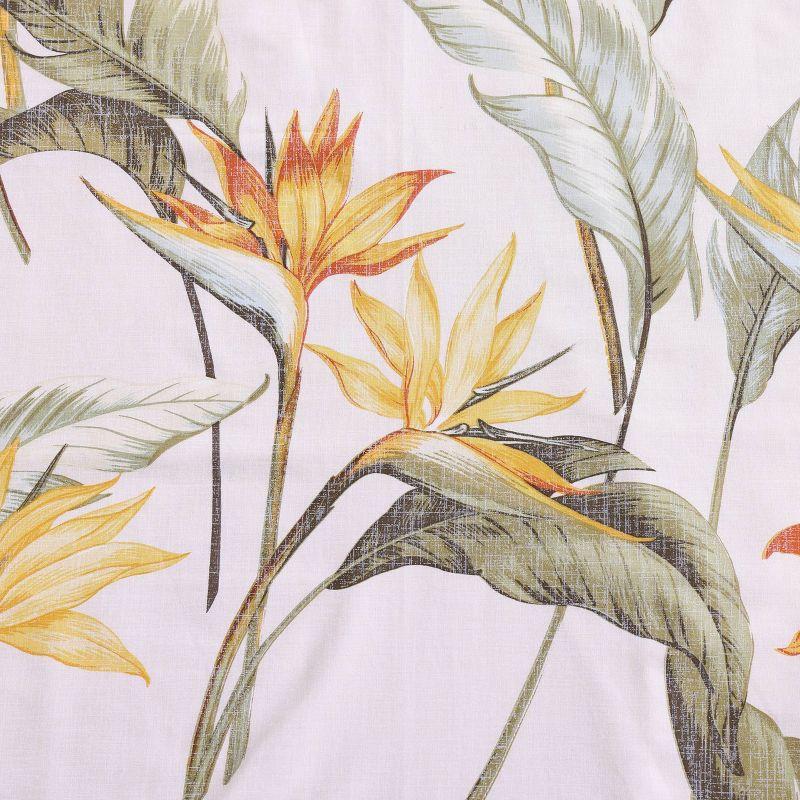 Tommy Bahama Birds Of Paradise Ivory Cotton Reversible Duvet Cover Set