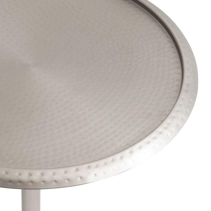 Kate and Laurel Sanzo Metal Side Table, 15x15x24, Silver