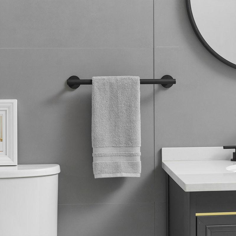 Matte Black Stainless Steel 4-Piece Bathroom Hardware Set